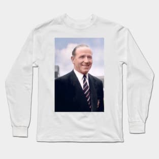 Sir Matt Busby in colour Long Sleeve T-Shirt